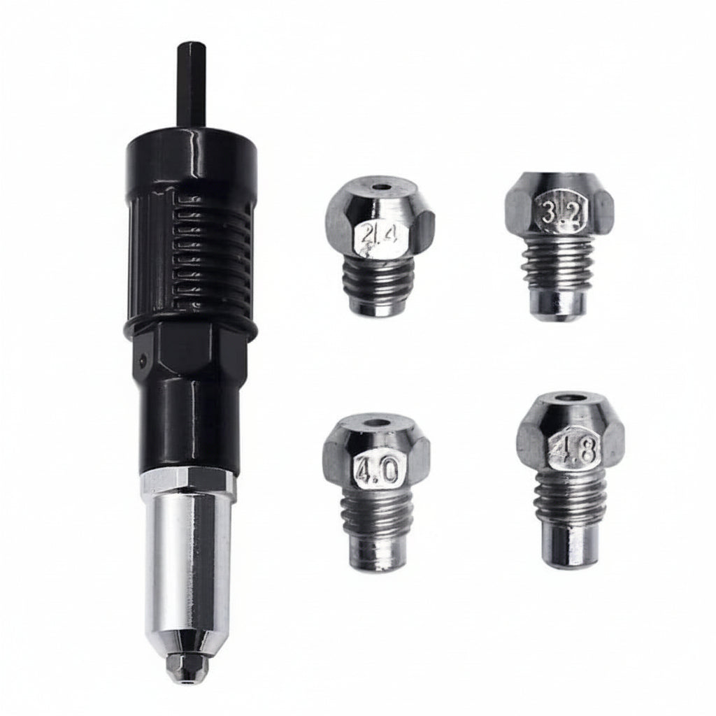 Kit Adaptador de Rebitadeira para Furadeira com Bicos Intercambiáveis
