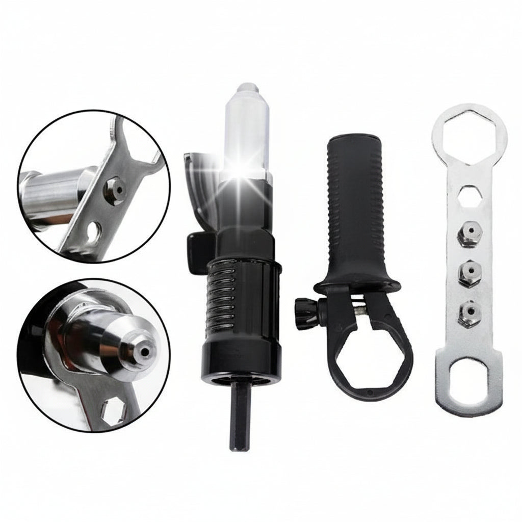 Kit Adaptador de Rebitadeira para Furadeira com Bicos Intercambiáveis