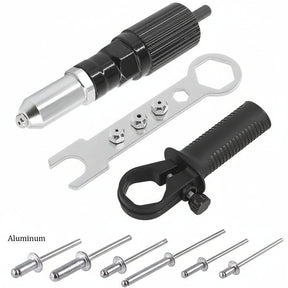 Kit Adaptador de Rebitadeira para Furadeira com Bicos Intercambiáveis