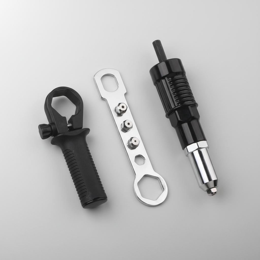 Kit Adaptador de Rebitadeira para Furadeira com Bicos Intercambiáveis