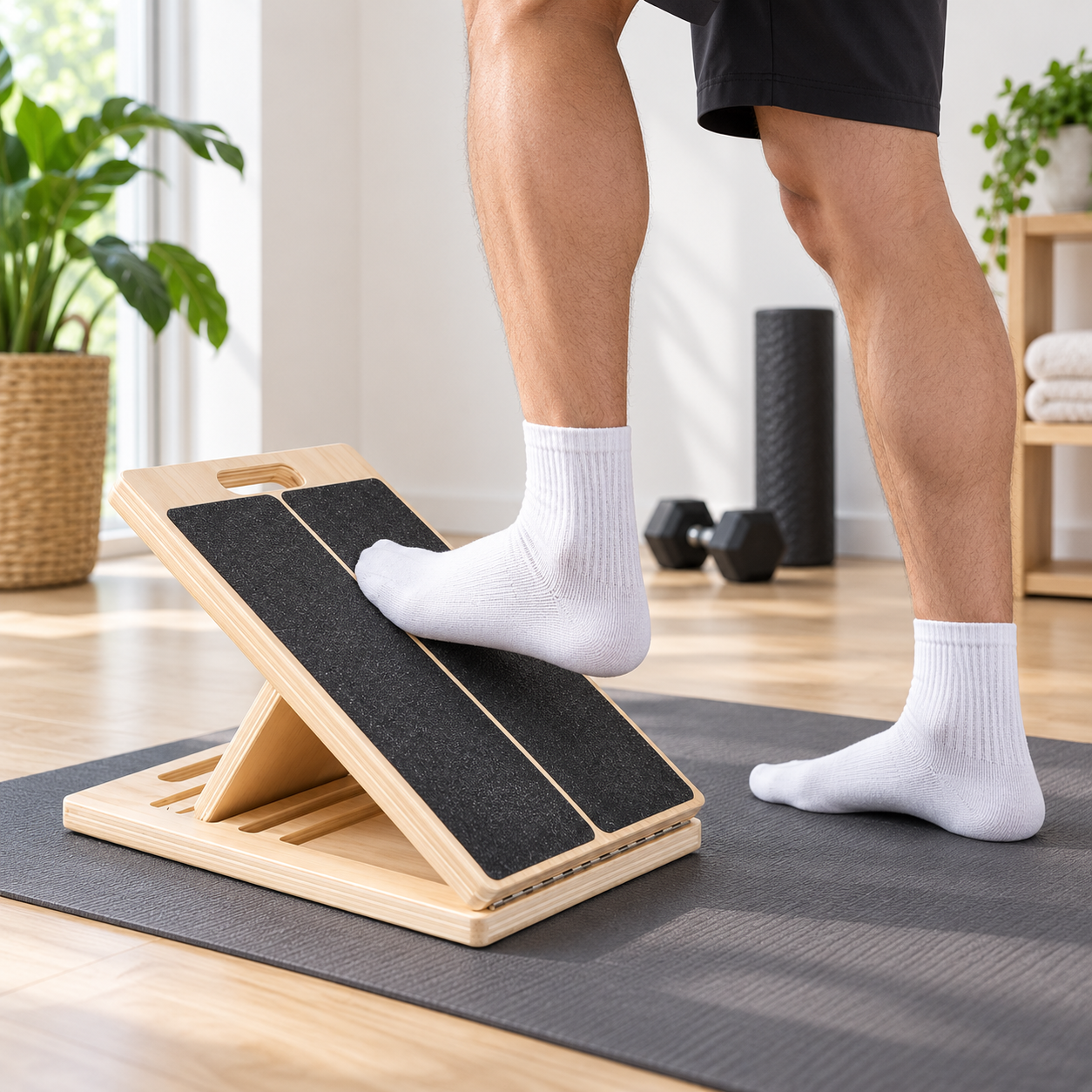 Prancha de Inclinação Ajustável Fitness Dobrável para Casa