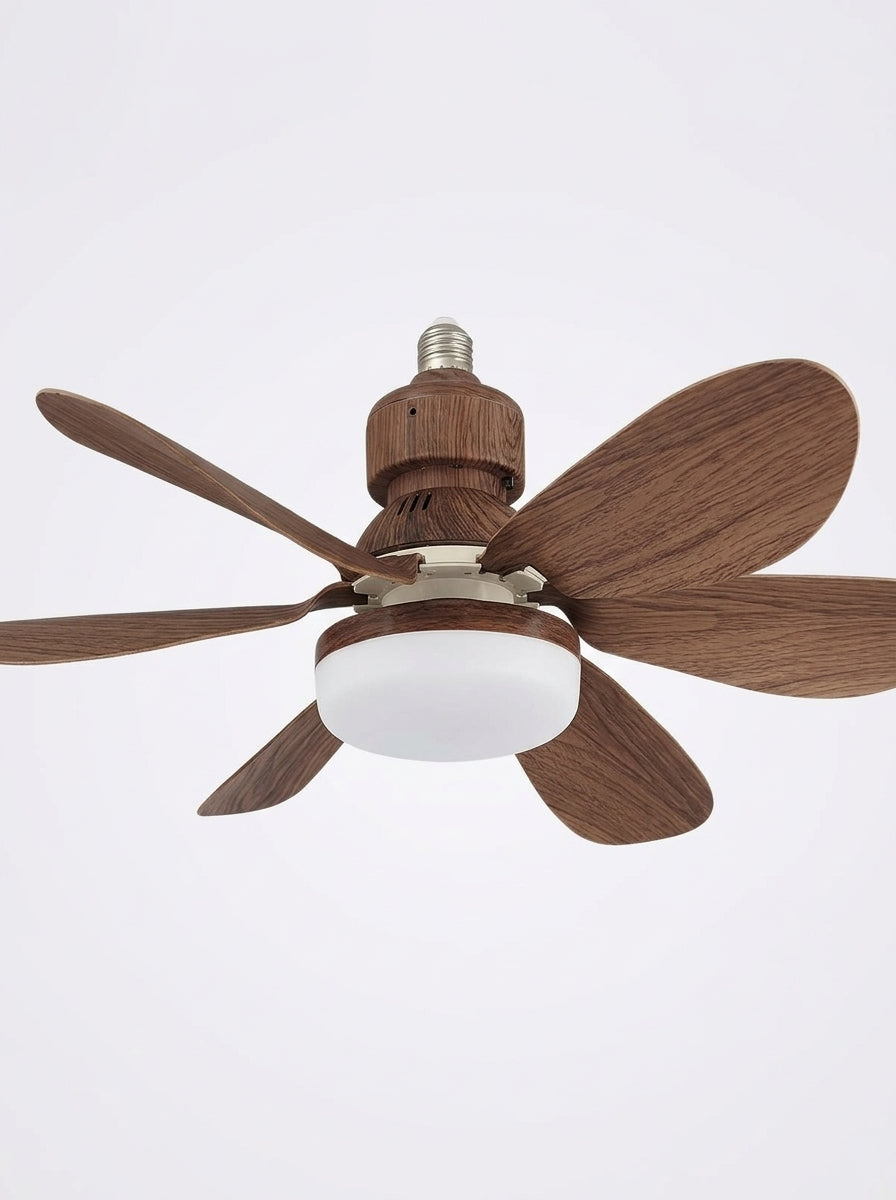 Ventilador de teto com luminária tipo soquete