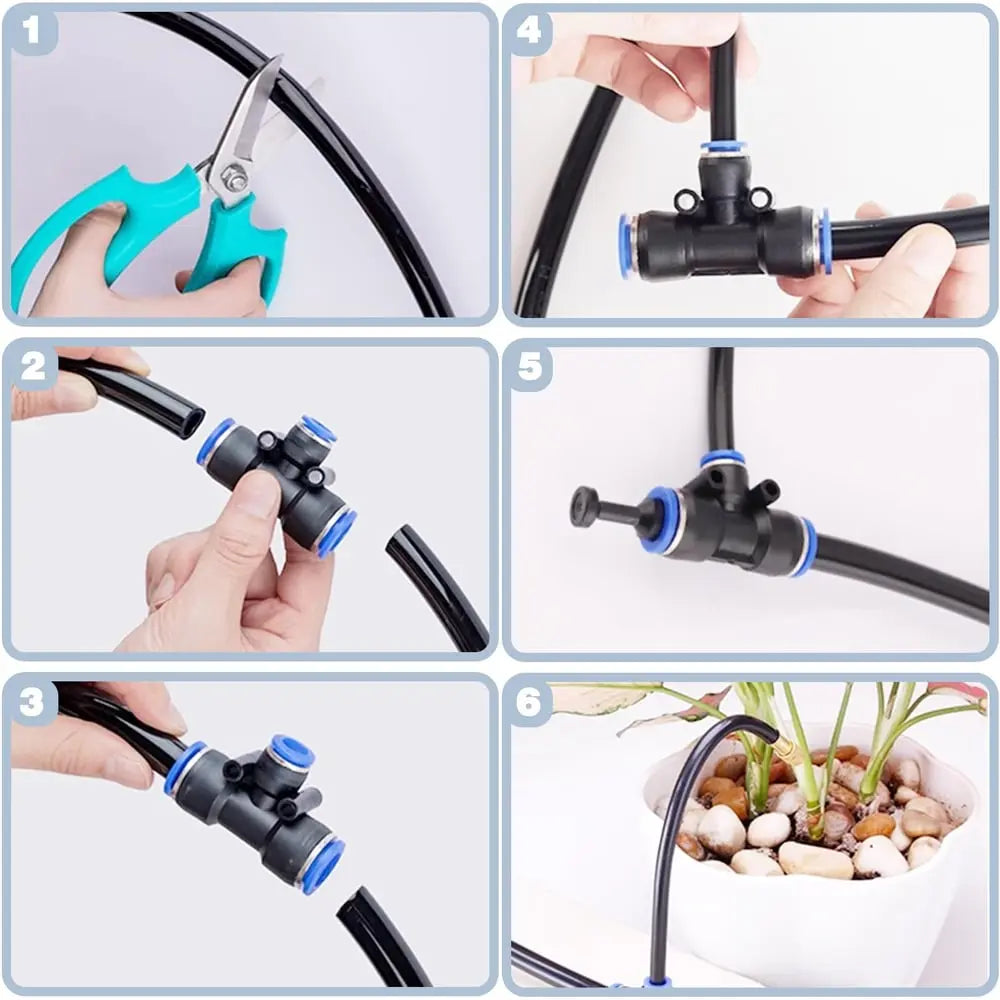 Sistema de Irrigação para Jardim e Varanda – Bicos Aspersores 360°, Automático e Sem Necessidade de Energia
