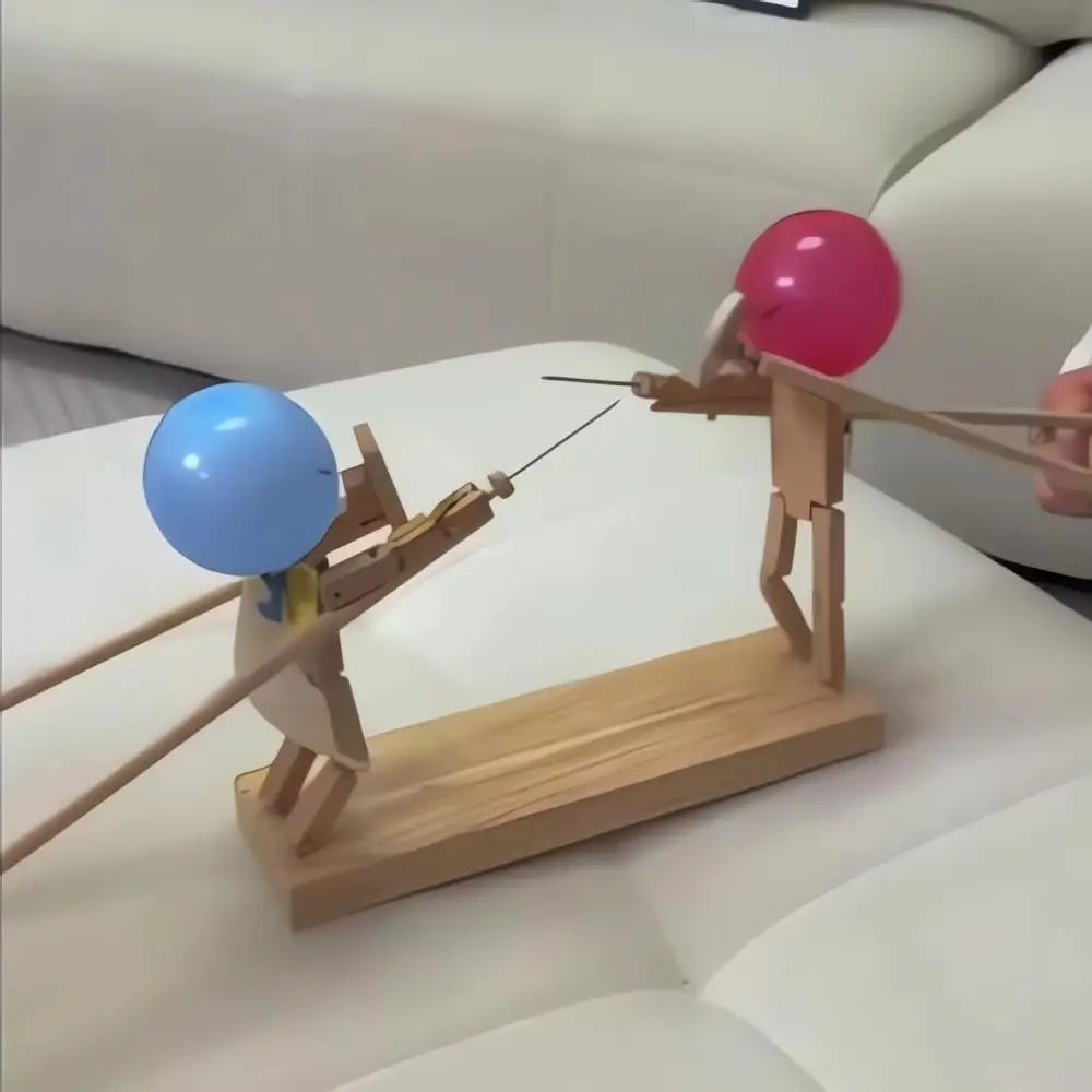 Jogo de Festa Duelo de Espadas de Balão de Madeira Brincadeira Ativa em Ambiente Interno