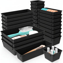 Drawer Organizer Plastic Storage Trays Set Kitchen Office Bathroom
