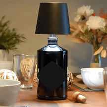 Luminária de Mesa em Formato de Garrafa LED Luz Noturna Decorativa Luminária de Ambiente para Mesa