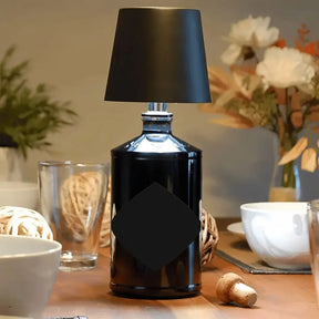 Luminária de Mesa em Formato de Garrafa LED Luz Noturna Decorativa Luminária de Ambiente para Mesa