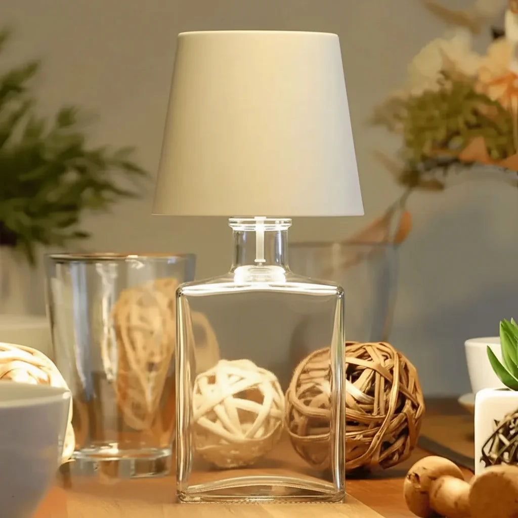 Luminária de Mesa em Formato de Garrafa LED Luz Noturna Decorativa Luminária de Ambiente para Mesa