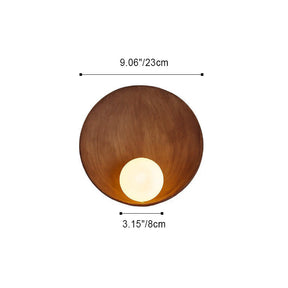 Arandela de Parede Redonda Minimalista Moderna | Luminária de Destaque em Resina e Ferro