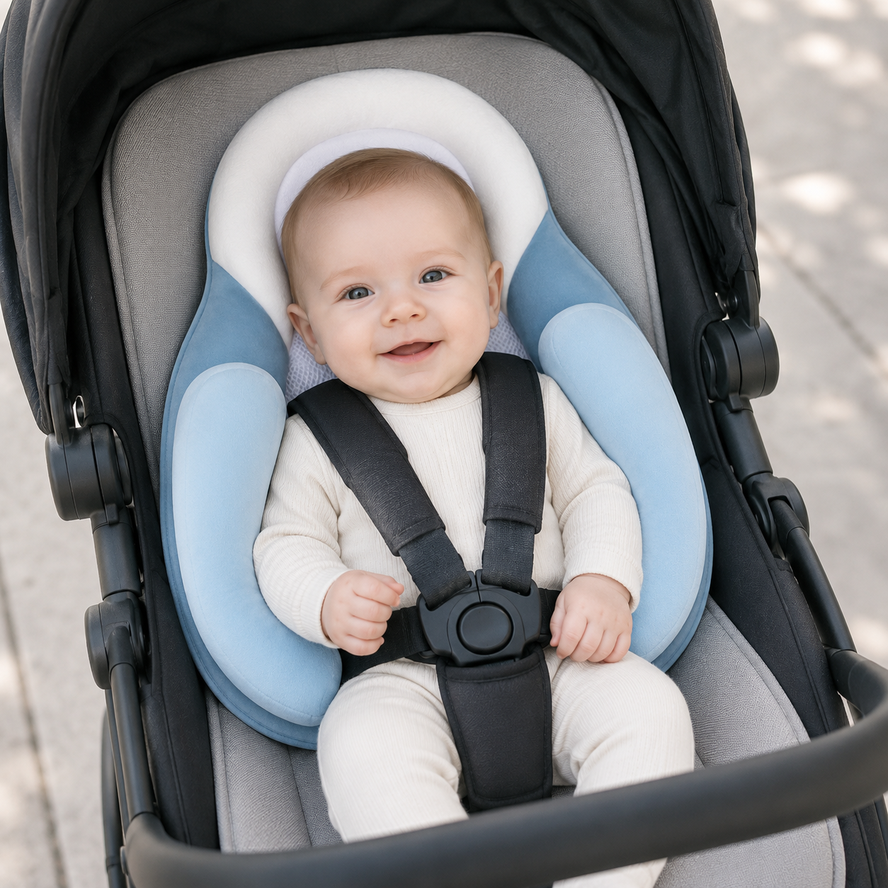 Travesseiro de Apoio para Cabeça de Bebê para Carrinho e Cadeirinha