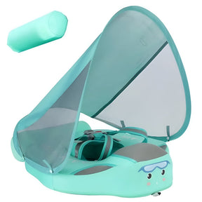 Baby Pool Float Infant Swim Float Canopy Shade