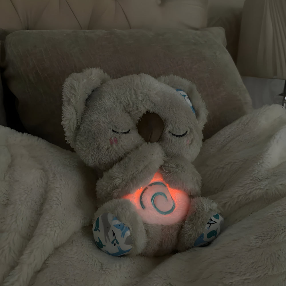 Baby Sleep Toy Breathing Light Plush Bear