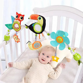 Arco de Brinquedos Sensoriais para Carrinho de Bebê