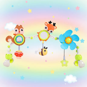 Arco de Brinquedos Sensoriais para Carrinho de Bebê