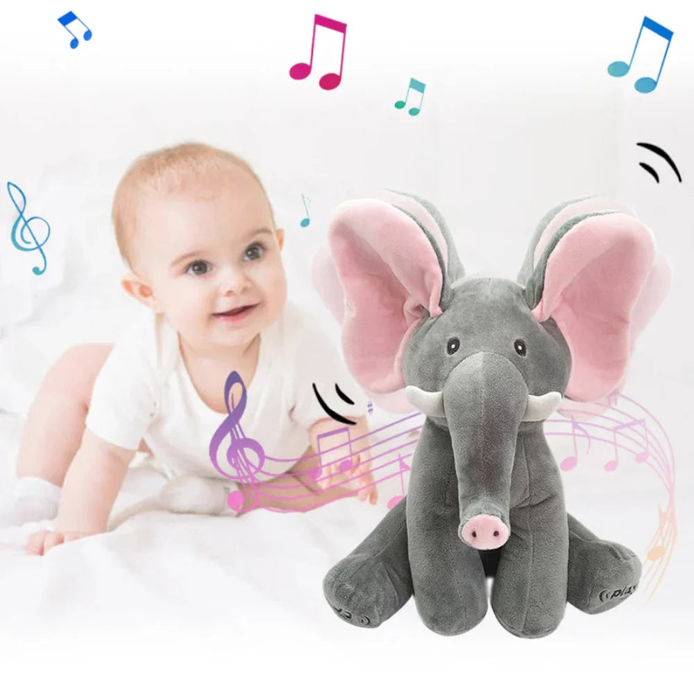 Brinquedo de Bebê Elefante Interativo Musical para Hora de Bruços