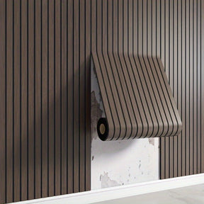 Painéis de Parede 3D Efeito Madeira Autoadesivos em PVC para Decoração de Casa em Rolo