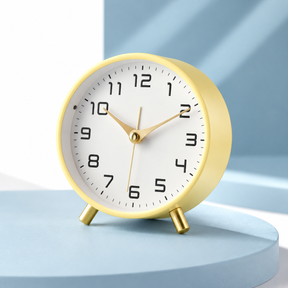 Battery Operated Table Clock Luxurious Desktop Alarm