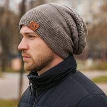 Beanie Winter Hat Knit Acrylic Lined Slouch Style