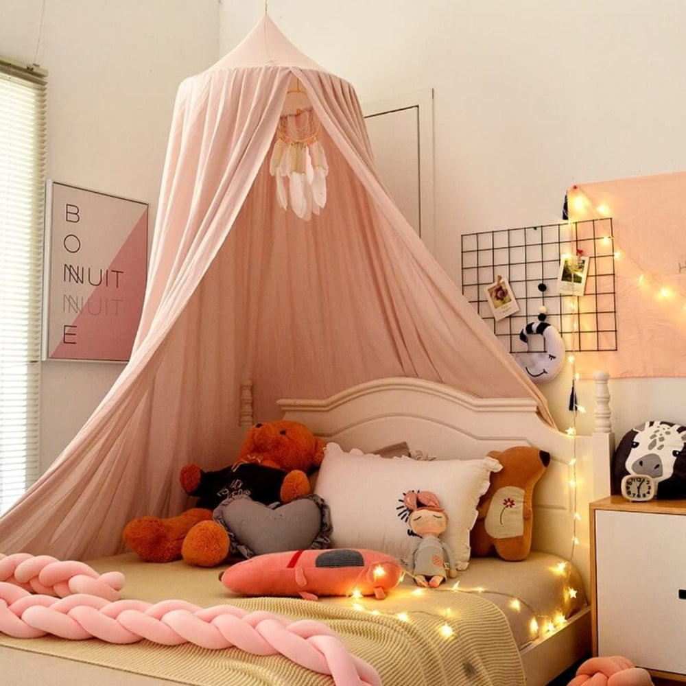 Mosquiteiro Dossel para Cama Infantil Decoração de Quarto