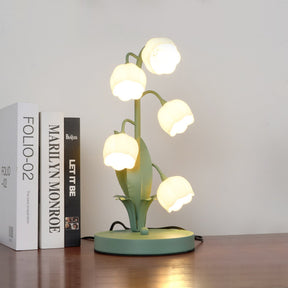 Luminária de Mesa Bell Orchid | Iluminação Floral Elegante para Interiores