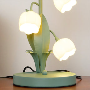 Luminária de Mesa Bell Orchid | Iluminação Floral Elegante para Interiores