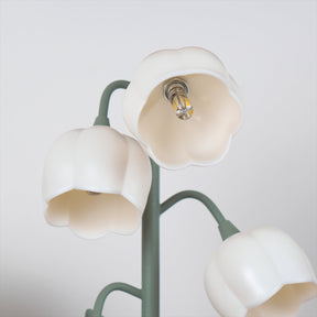 Luminária de Mesa Bell Orchid | Iluminação Floral Elegante para Interiores