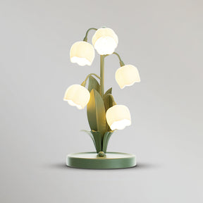 Luminária de Mesa Bell Orchid | Iluminação Floral Elegante para Interiores