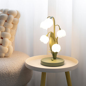 Luminária de Mesa Bell Orchid | Iluminação Floral Elegante para Interiores