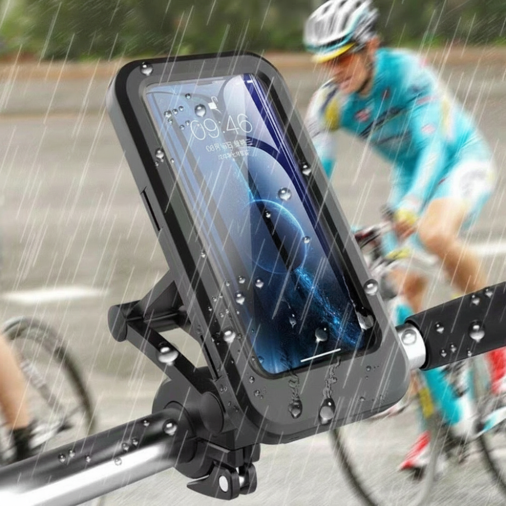 Suporte de Celular para Bicicleta à Prova d'Água com Rotação 360º para Guidão