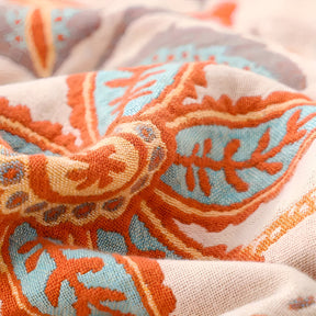 Manta com Franjas Design Boho Floral
