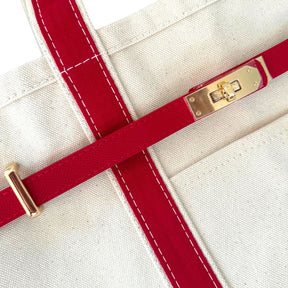 Bolsa Shopper de Lona Premium – Detalhes em Aço Reforçado, Durável e Elegante