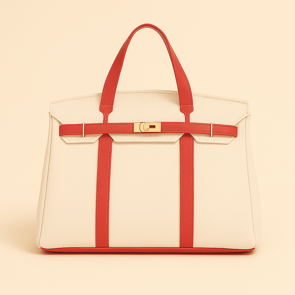 Bolsa Shopper de Lona Premium – Detalhes em Aço Reforçado, Durável e Elegante