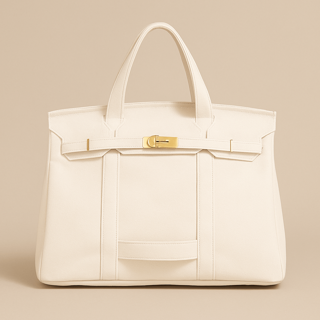 Bolsa Shopper de Lona Premium – Detalhes em Aço Reforçado, Durável e Elegante