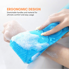 Escova de Silicone para Banho e Esfoliação Corporal Massageadora