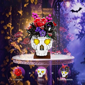 551-Piece Skull and Flower Building Block Set