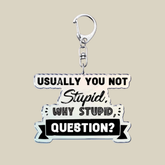 Bunnycat Keychain Funny Acrylic Charm Cute Cartoon Key Ring Gift