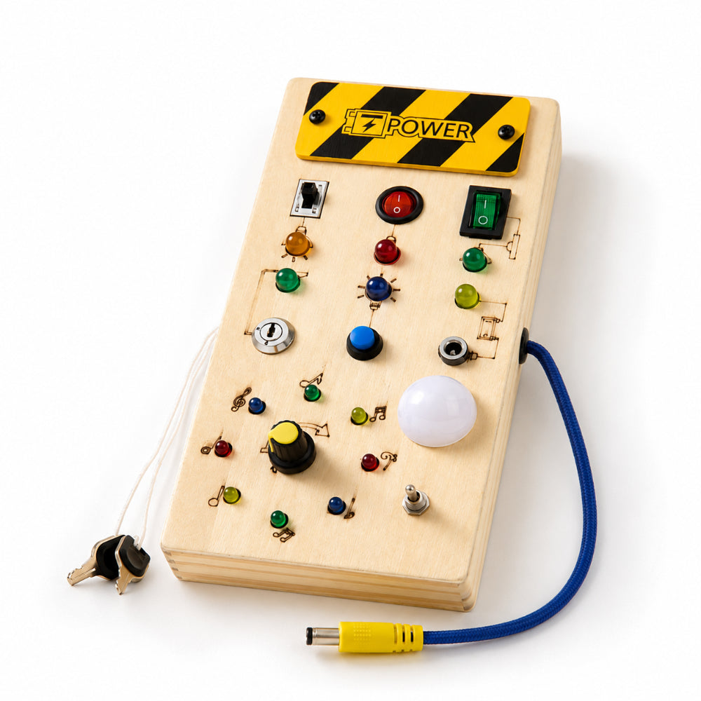 Brinquedo Sensorial Busy Board Painel de Atividades em Madeira Brinquedo Educativo para Crianças
