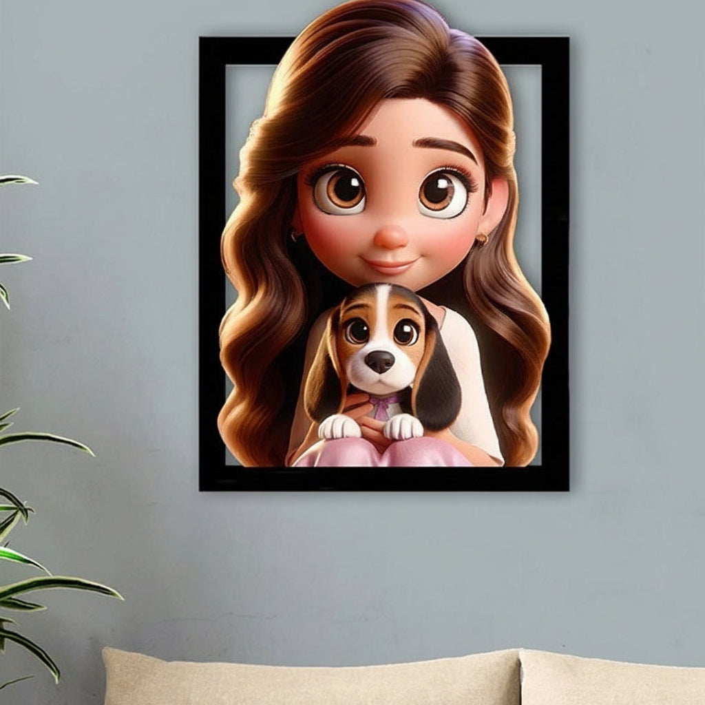 Quadro de Parede Personalizado em Acrílico 3D Porta-Retrato Presente Decoração