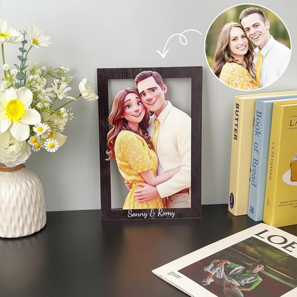 Quadro de Parede Personalizado em Acrílico 3D Porta-Retrato Presente Decoração