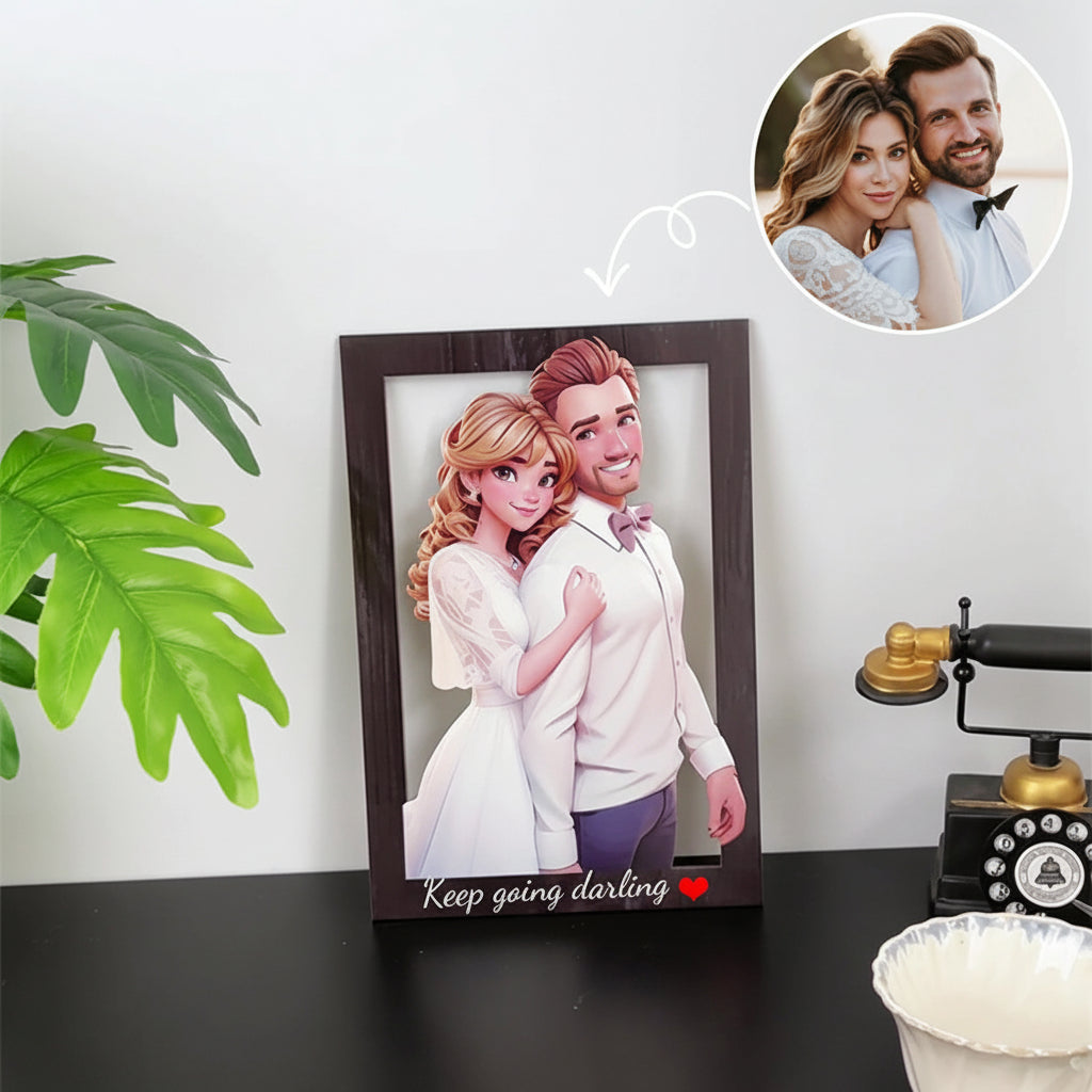 Quadro de Parede Personalizado em Acrílico 3D Porta-Retrato Presente Decoração