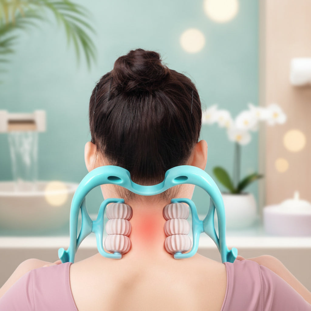 Massageador Cervical Ergonômico Manual para Pescoço e Ombros