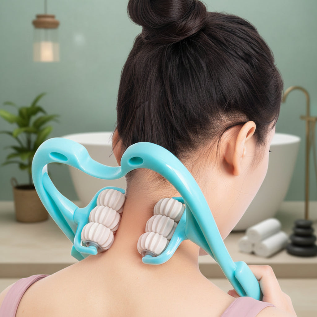 Massageador Cervical Ergonômico Manual para Pescoço e Ombros