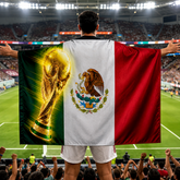 Bandeira Vestível de Torcedor de Futebol do México para Jogos