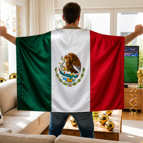 Bandeira Vestível de Torcedor de Futebol do México para Jogos