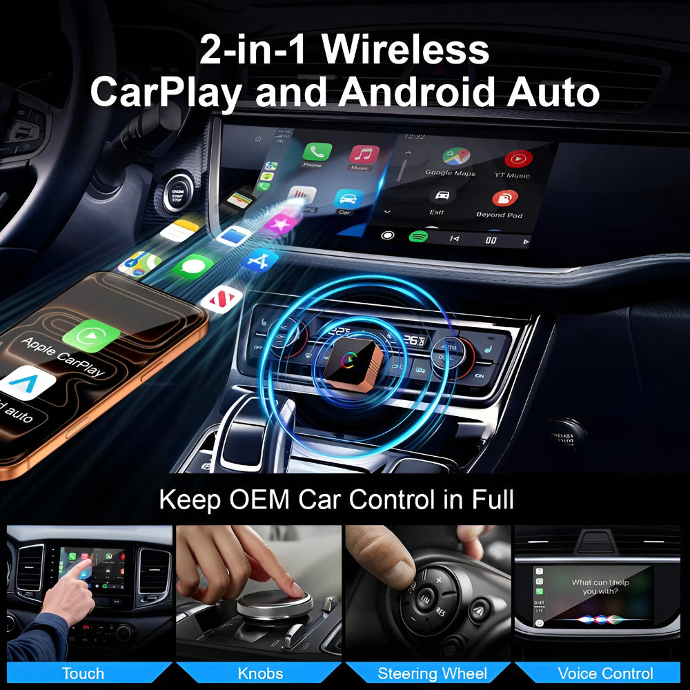 Adaptador Wireless para CarPlay Mini Dispositivo de Conectividade USB Auto