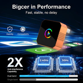 Adaptador Wireless para CarPlay Mini Dispositivo de Conectividade USB Auto
