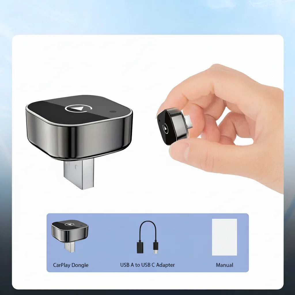 Adaptador CarPlay Sem Fio para Android Auto Dongle USB Plug and Play