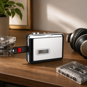 Conversor de Fitas Cassete USB Portátil Automático