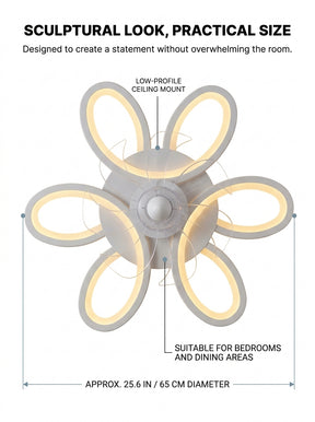 Butterfly loop modern fandelier ceiling fan with LED light