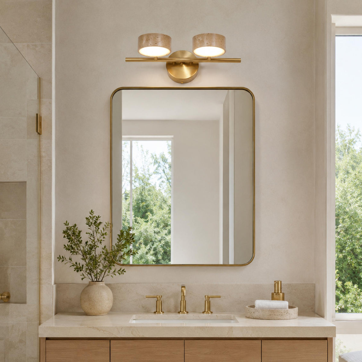 Travertine Vanity Light – product image 2